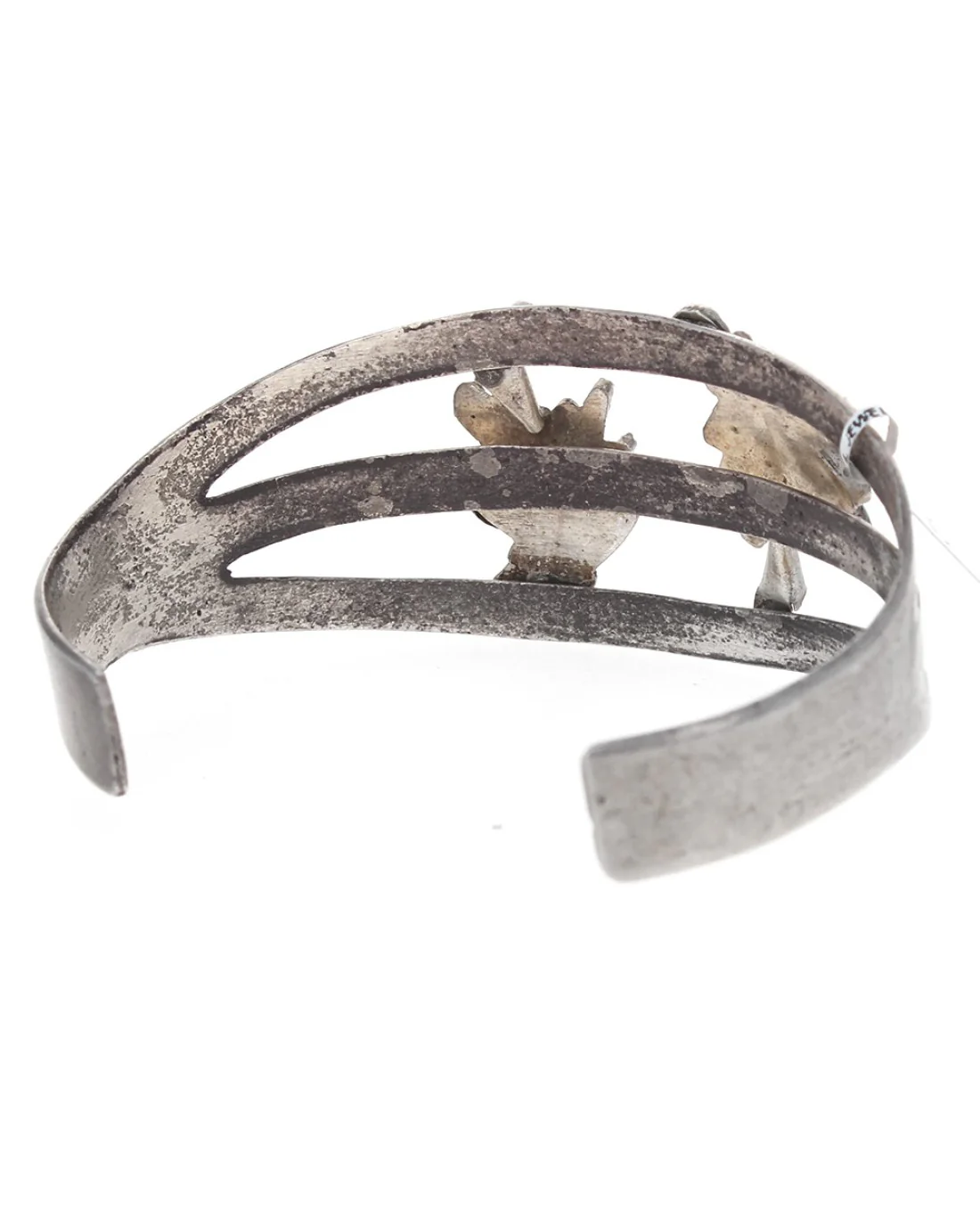 Zuni Sterling Silver & Turquoise Cuff Bracelet - Image 2