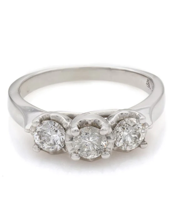 Three Stone Diamond Ring in Gold - Image 2