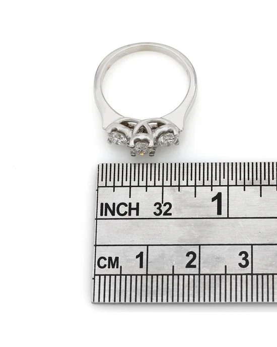 Three Stone Diamond Ring in Gold - Image 3