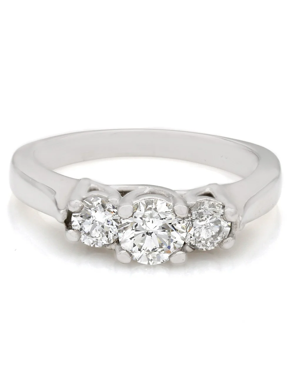 Three Stone Diamond Ring in Platinum - Image 2