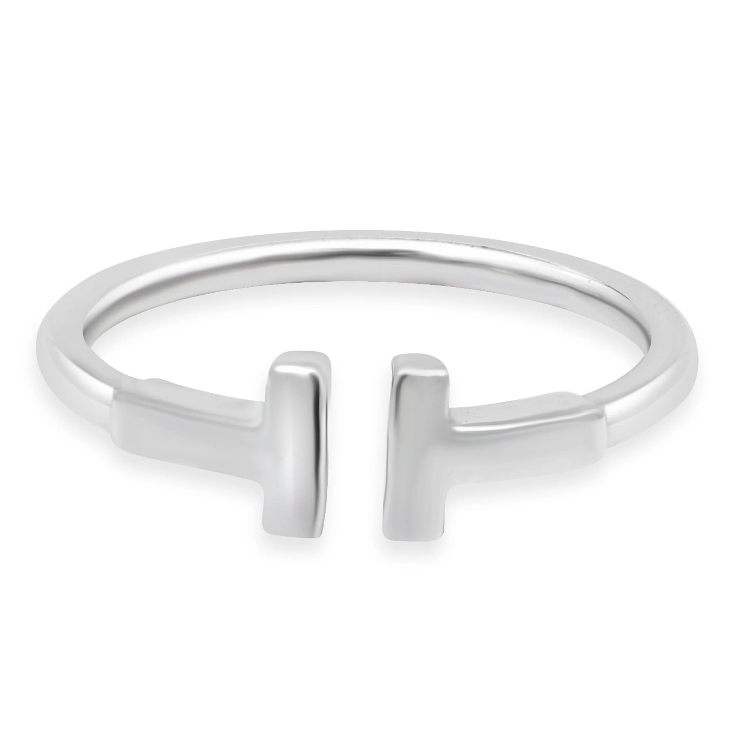 Tiffany & Co. 18 Karat White Gold Tiffany T Ring