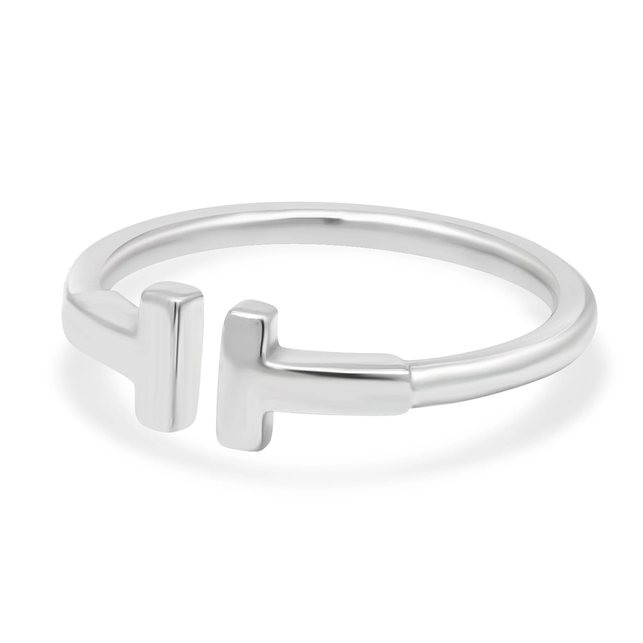 Tiffany & Co. 18 Karat White Gold Tiffany T Ring - Image 2