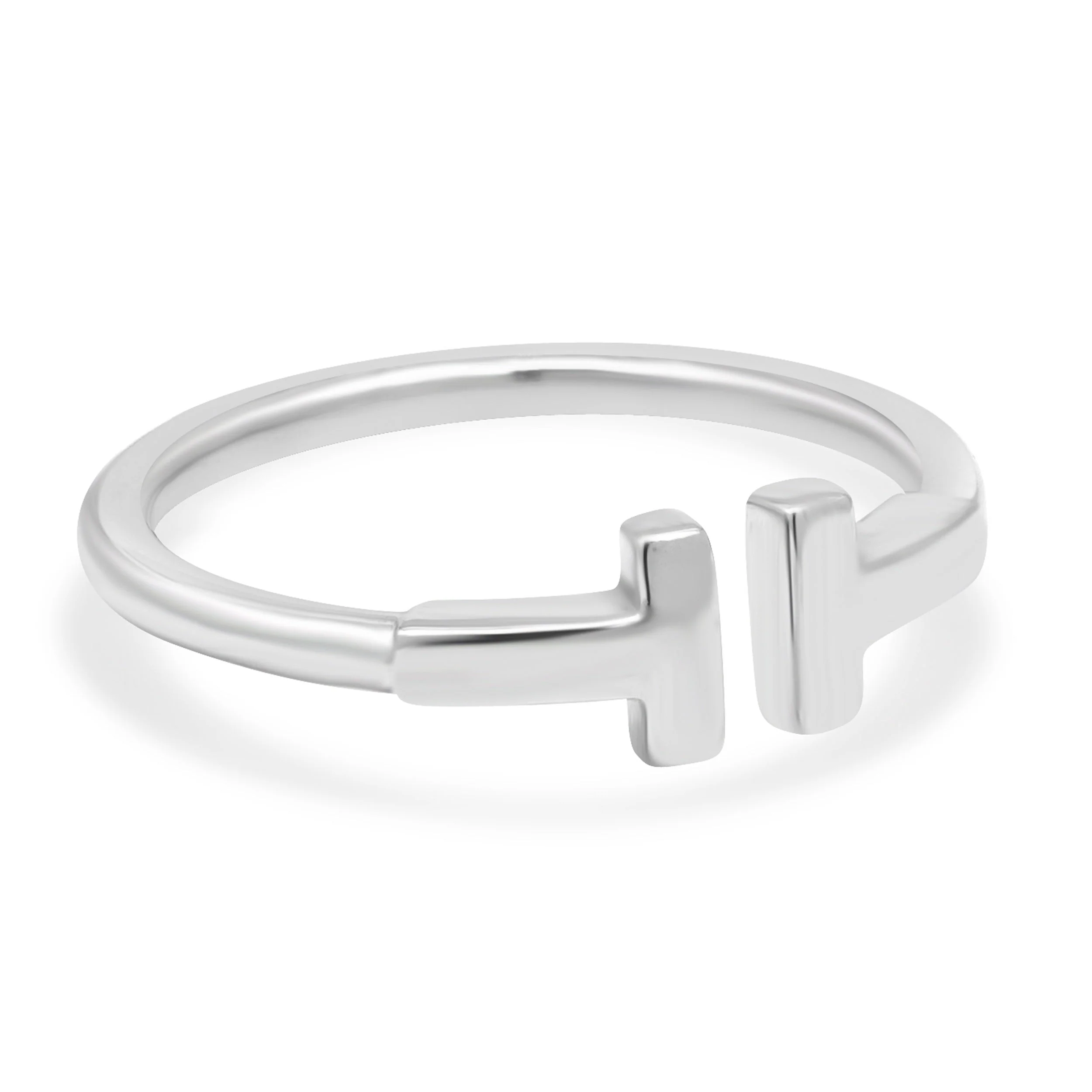 Tiffany & Co. 18 Karat White Gold Tiffany T Ring - Image 3