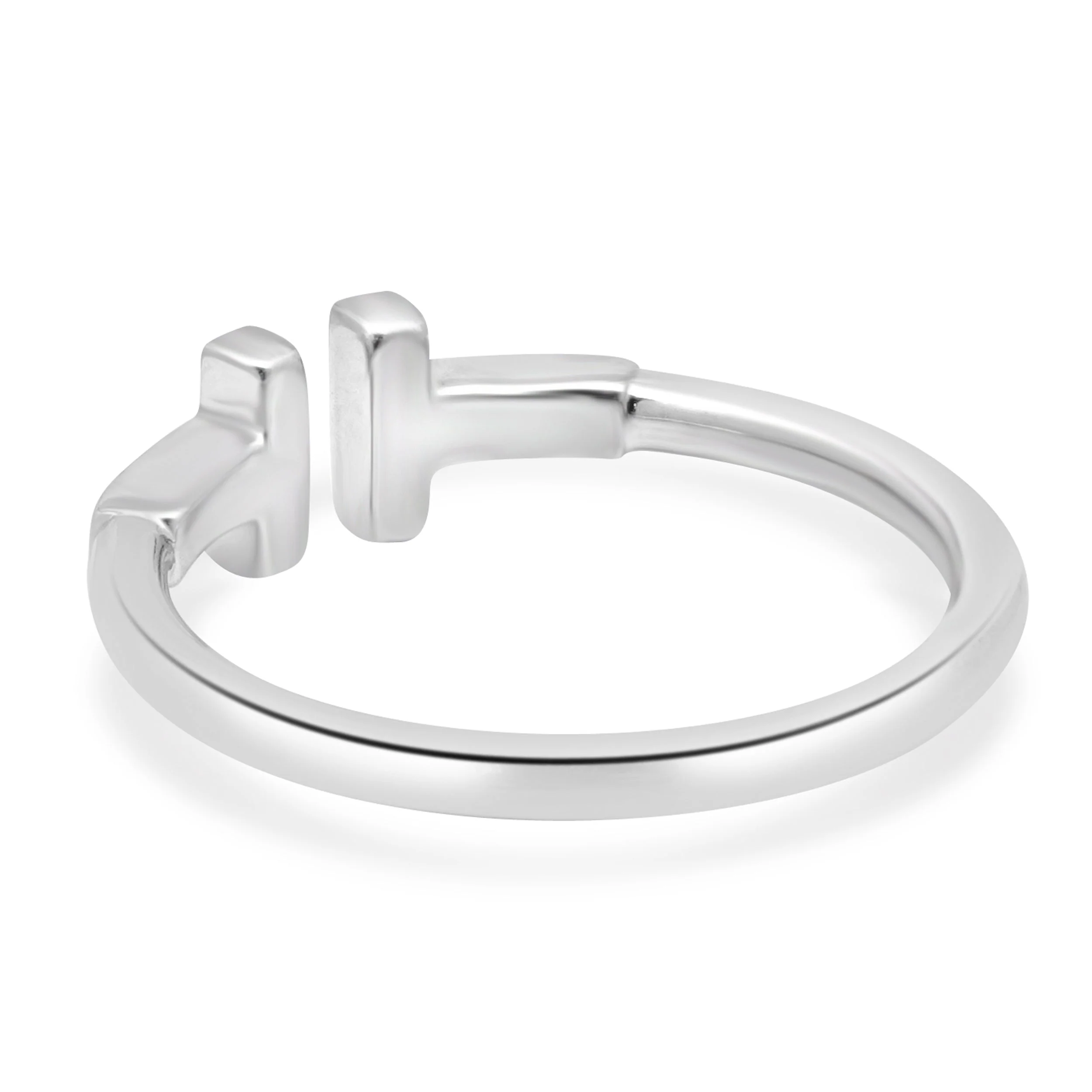 Tiffany & Co. 18 Karat White Gold Tiffany T Ring - Image 4