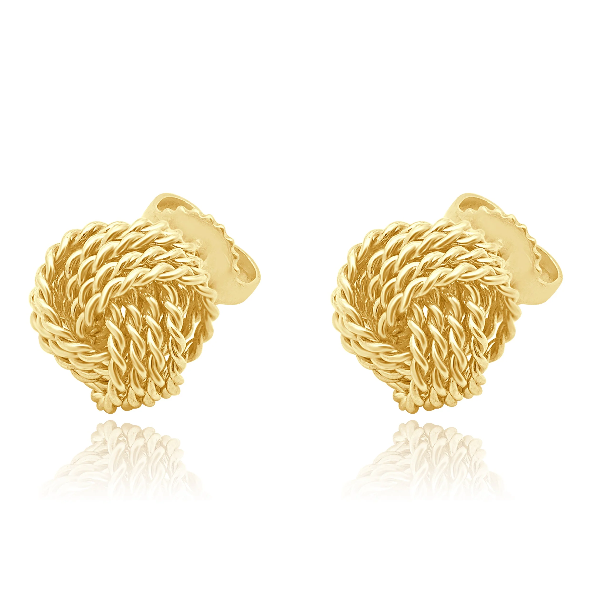 Tiffany & Co. 18 Karat Yellow Gold Somerset Knot Stud Earrings