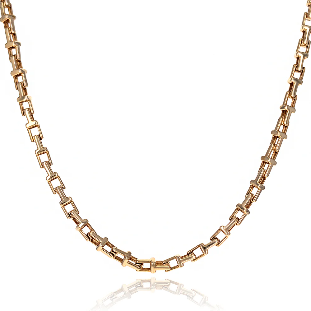 Tiffany & Co. 18K Rose Gold T Link Chain Necklace