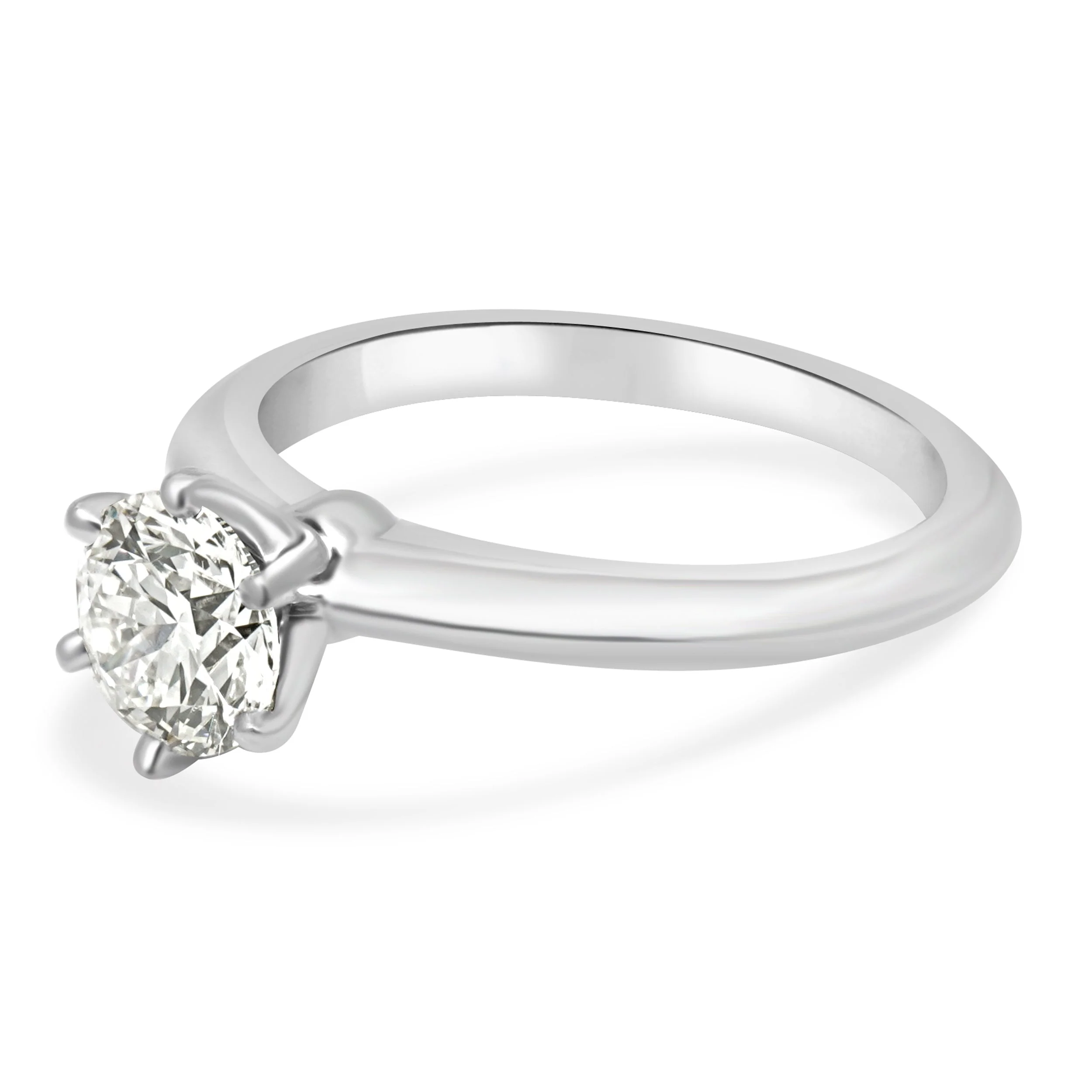 Tiffany & Co. Platinum 6-Prong Set Round Brilliant Cut Diamond Solitaire Engagement Ring - Image 2