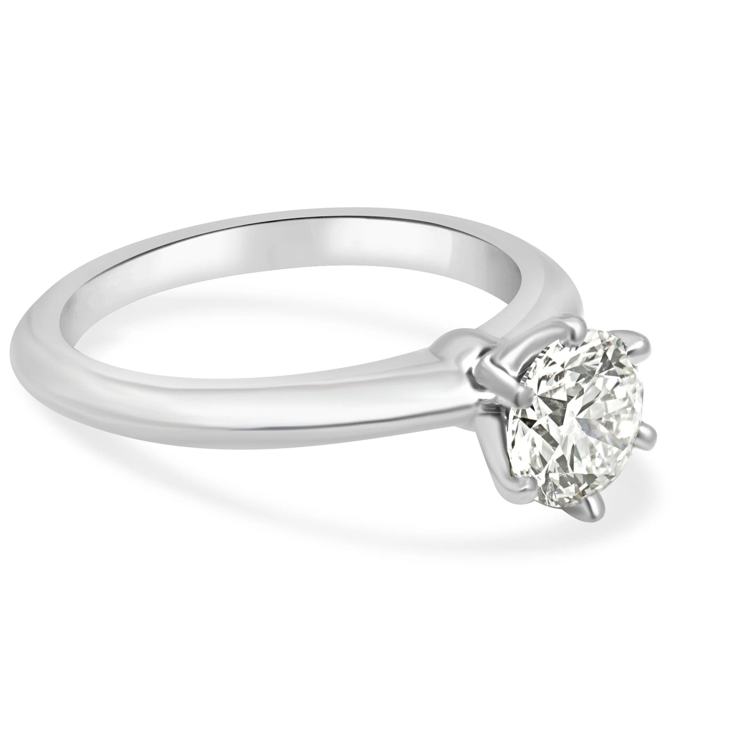 Tiffany & Co. Platinum 6-Prong Set Round Brilliant Cut Diamond Solitaire Engagement Ring - Image 3