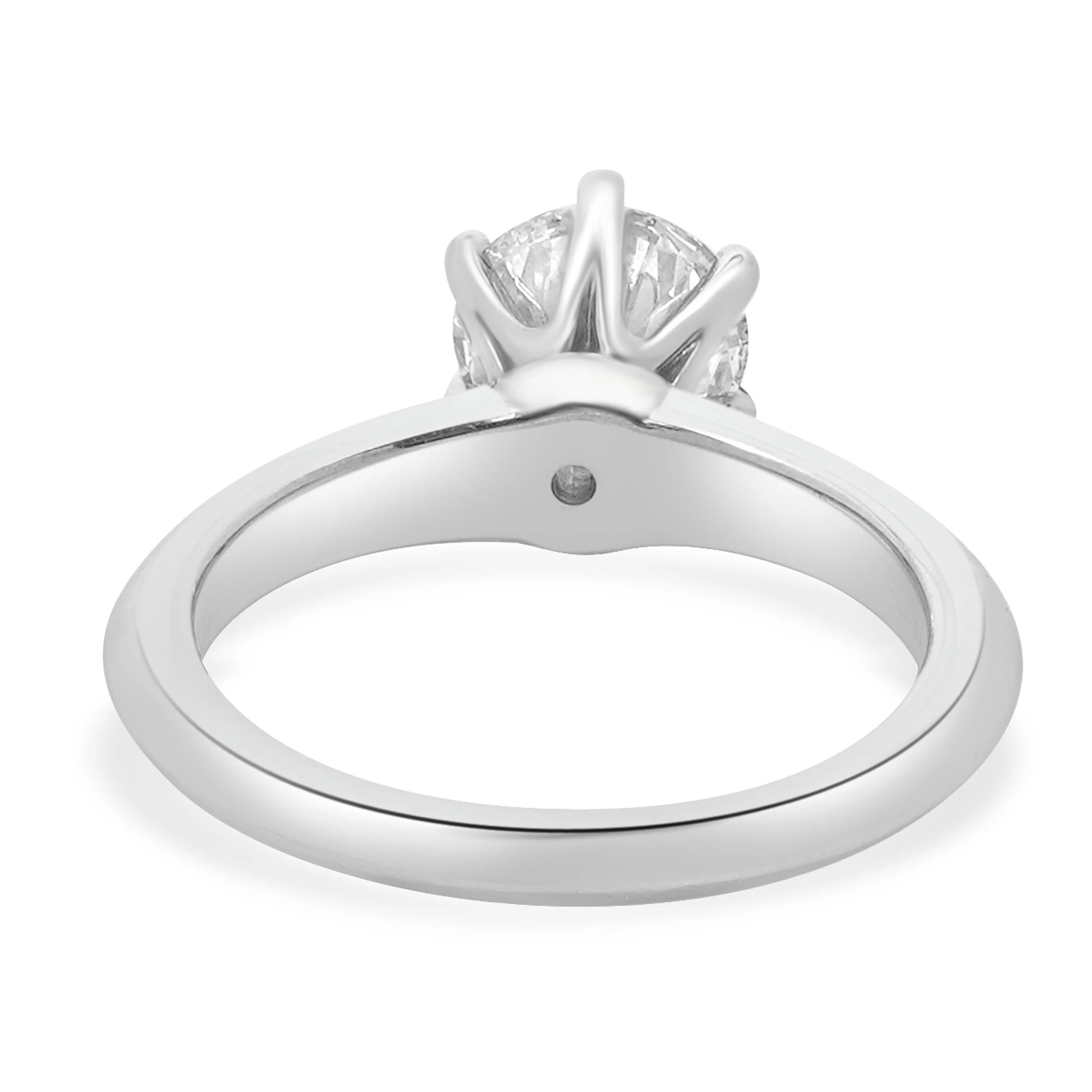 Tiffany & Co. Platinum Diamond Solitaire Engagement Ring - Image 4