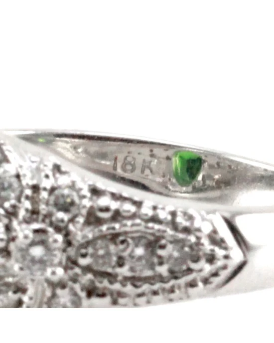 Tsavorite Garnet and Diamond Ring in Gold - Image 8