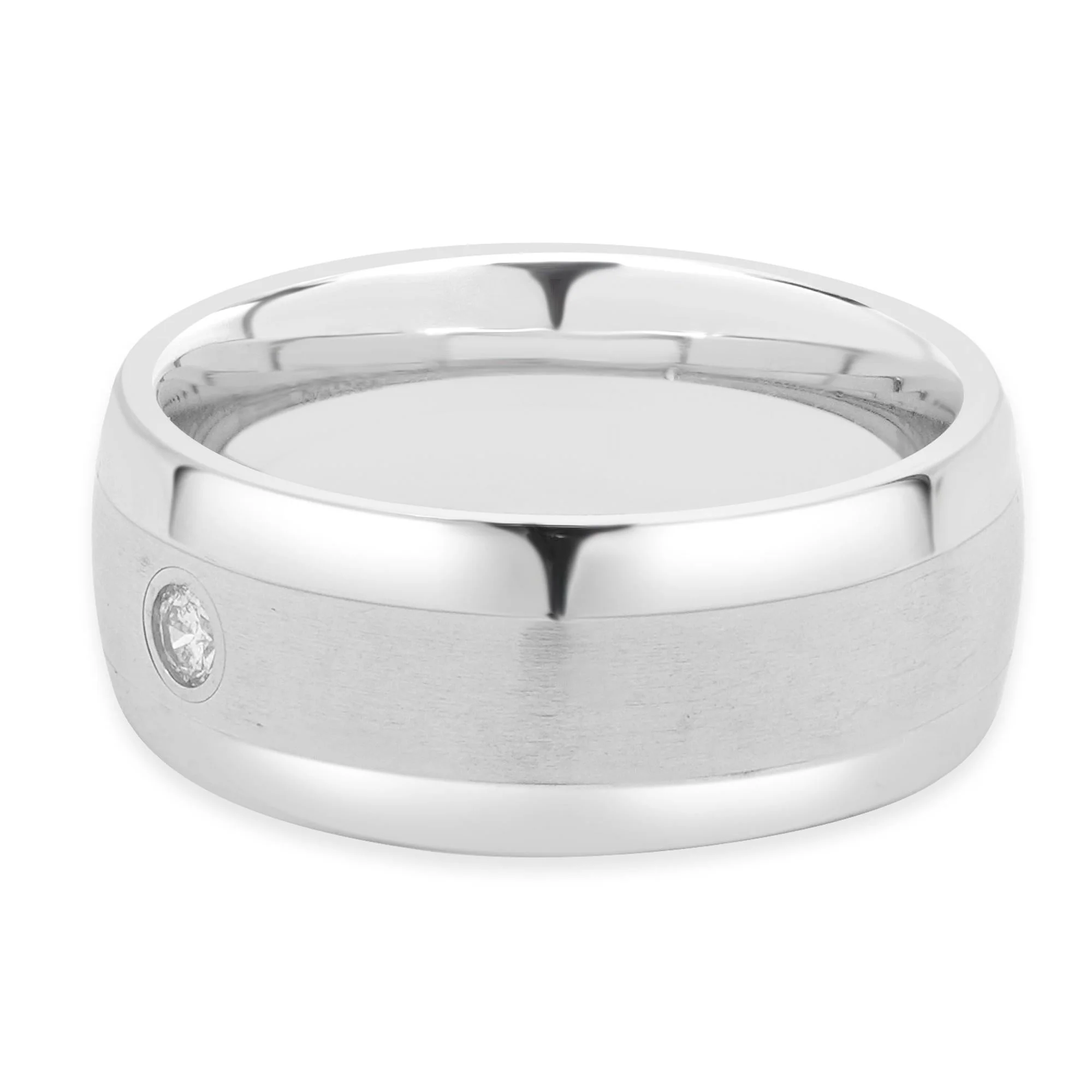 Tungsten Carbide 9MM Diamond Band - Image 2