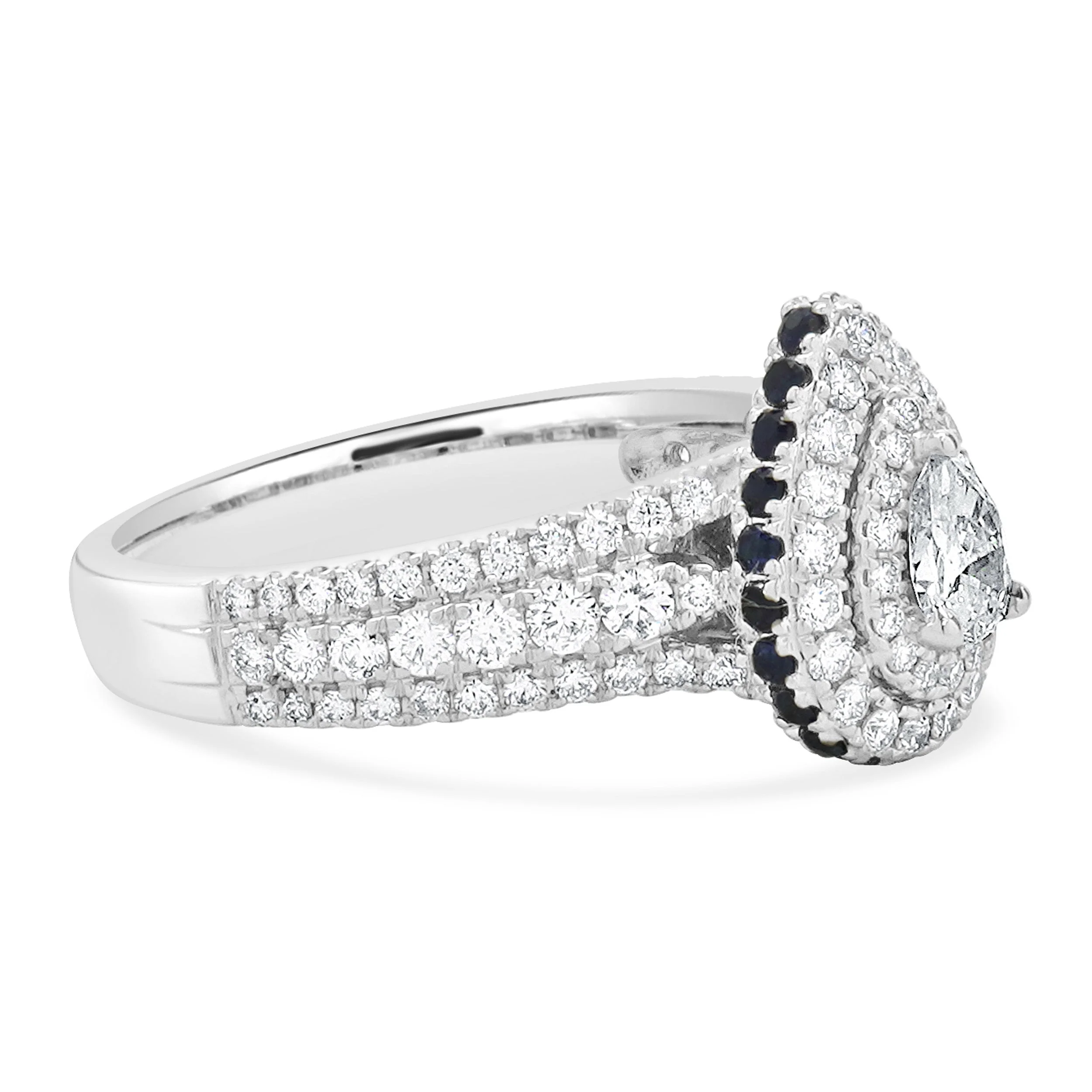 Vera Wang 14 Karat White Gold Pear Cut Diamond Engagement Ring - Image 3