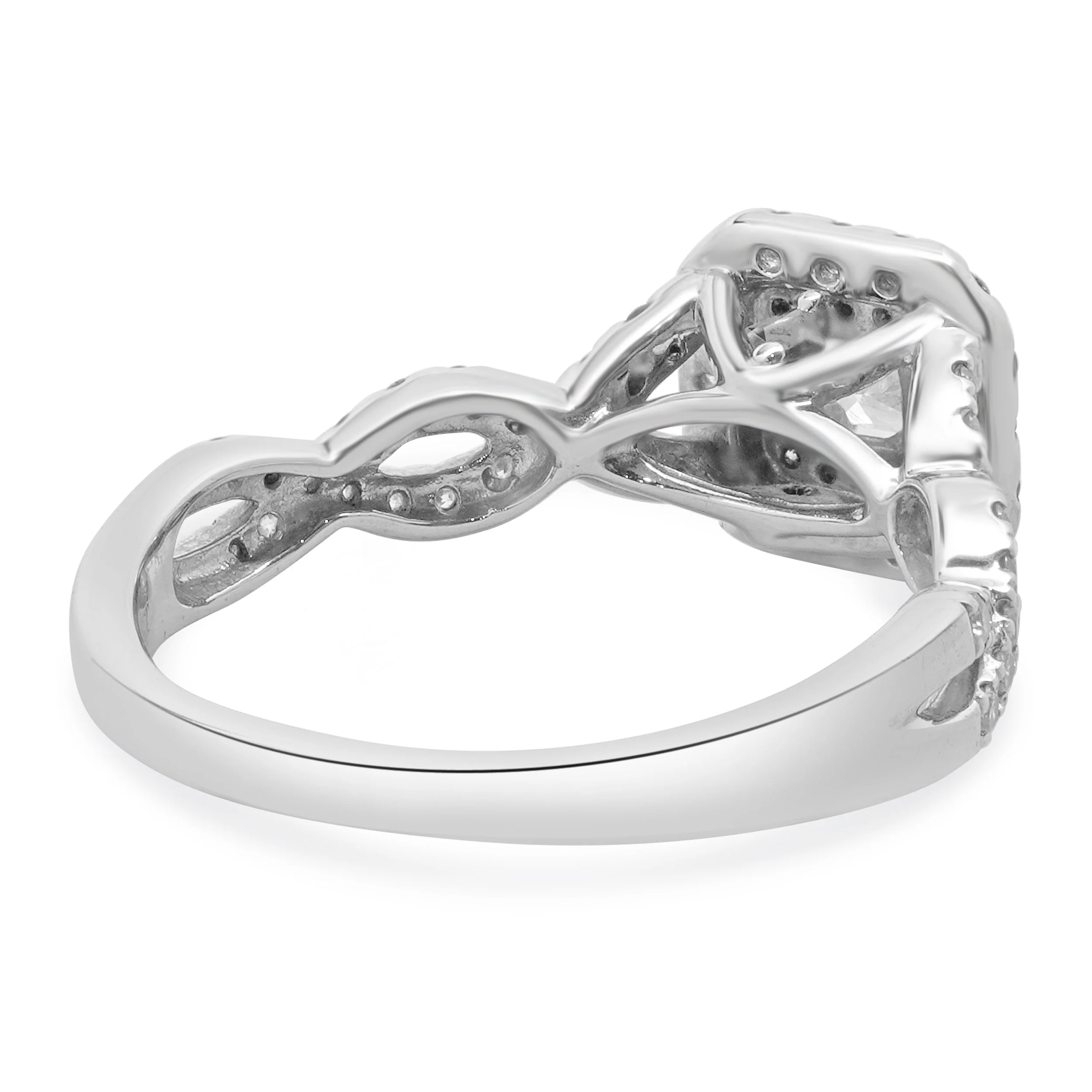 Vera Wang 14 Karat White Gold Princess Cut Diamond Engagement Ring - Image 3