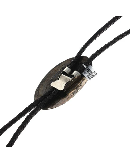 Zuni Ray Nieto Sterling Silver & Turquoise Bolo Tie - Image 2